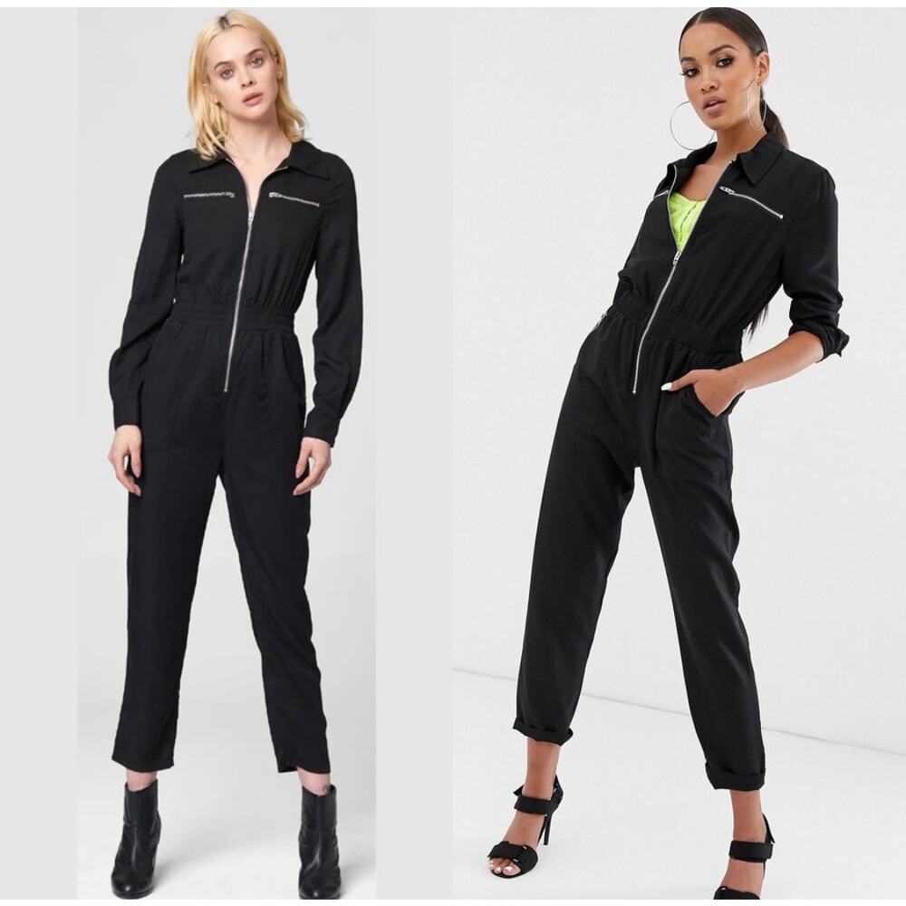 JEN'S PIRATE BOOTY Long Sleeve Zip Up Cotton Twill Coverall Utility Jumpsuit XS